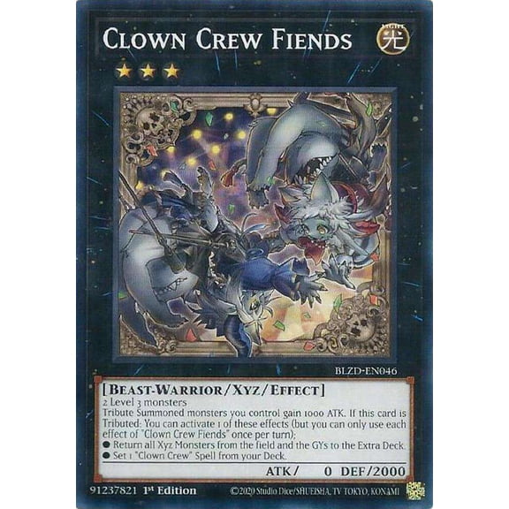 YuGiOh Blazing Dominion Common Clown Crew Fiends BLZD-EN046