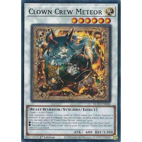 YuGiOh Blazing Dominion Common Clown Crew Meteor BLZD-EN040