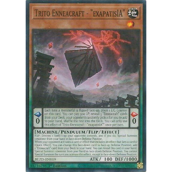 YuGiOh Blazing Dominion Common Trito Enneacraft - exapatisIA BLZD-EN019