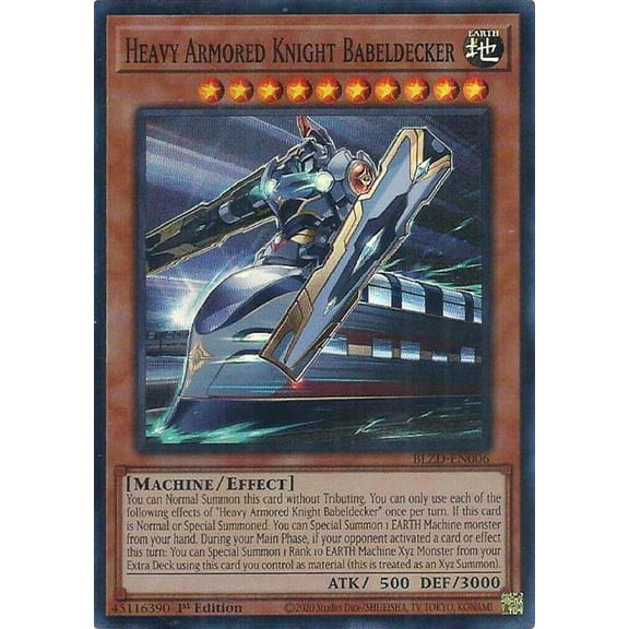 YuGiOh Blazing Dominion Super Rare Heavy Armored Knight Babeldecker BLZD-EN006
