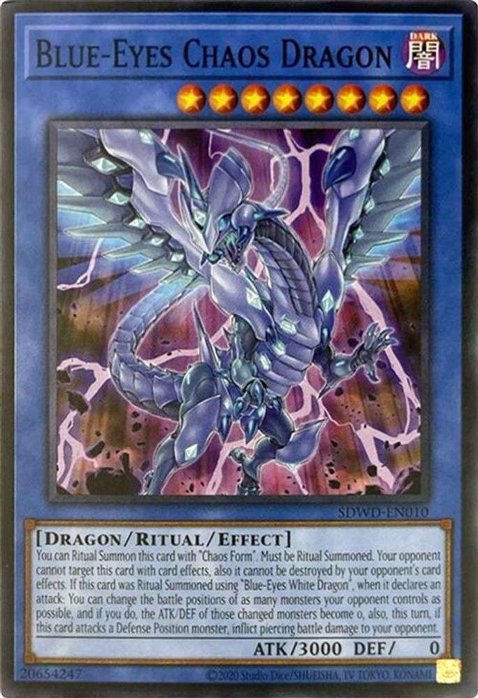 YuGiOh Blue-Eyes White Destiny Structure Deck Common / Short Print  Blue-Eyes Chaos Dragon SDWD-EN010 (Unlimited Misprint) - Walmart.com