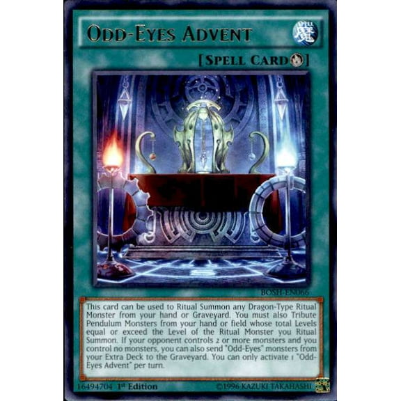 YuGiOh Breakers of Shadow Rare Odd-Eyes Advent BOSH-EN066