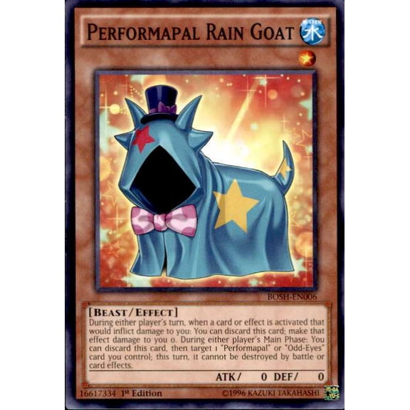 YuGiOh Breakers of Shadow Common Performapal Rain Goat BOSH-EN006