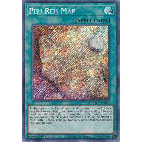 YuGiOh Brothers of Legend Secret Rare Piri Reis Map BROL-EN023