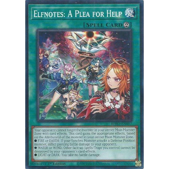 YuGiOh Burst Protocol Common Elfnotes: A Plea for Help BPRO-EN057