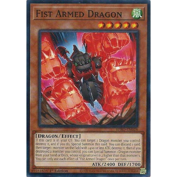 YuGiOh Burst Protocol Common Fist Armed Dragon BPRO-EN028