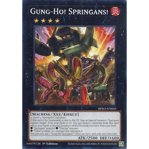 YuGiOh Burst Protocol Common Gung-Ho! Springans! BPRO-EN045