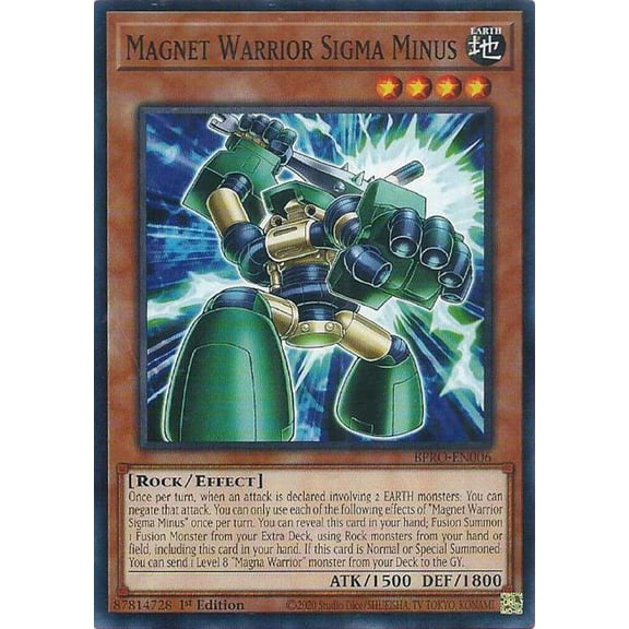 YuGiOh Burst Protocol Common Magnet Warrior Sigma Minus BPRO-EN006