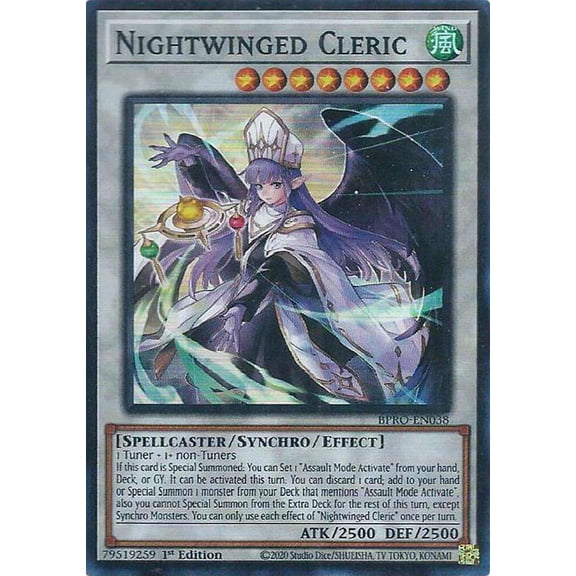YuGiOh Burst Protocol Common Nightwinged Cleric BPRO-EN038