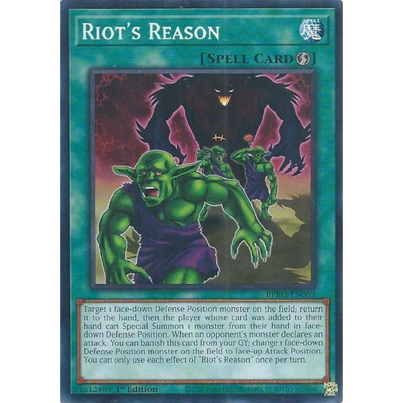 YuGiOh Burst Protocol Common Riot's Reason BPRO-EN069