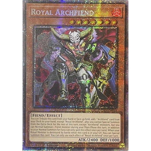 YuGiOh Burst Protocol Starlight Rare Royal Archfiend BPRO-EN014