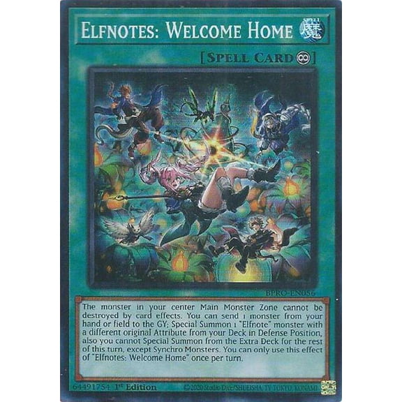 YuGiOh Burst Protocol Super Rare Elfnotes: Welcome Home BPRO-EN056