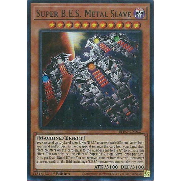 YuGiOh Burst Protocol Super Rare Super B.E.S. Metal Slave BPRO-EN022