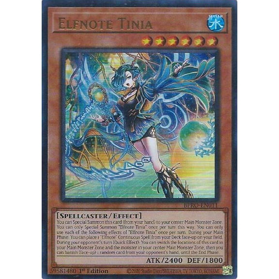 YuGiOh Burst Protocol Ultra Rare Elfnote Tinia BPRO-EN011