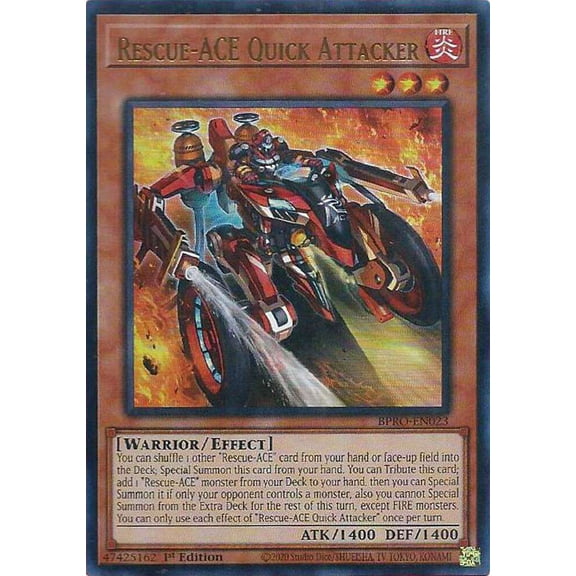 YuGiOh Burst Protocol Ultra Rare Rescue-ACE Quick Attacker BPRO-EN023
