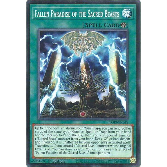 YuGiOh Chaos Origins Common Fallen Paradise of the Sacred Beasts CORI-EN048