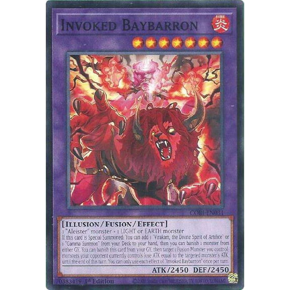 YuGiOh Chaos Origins Common Invoked Baybarron CORI-EN031