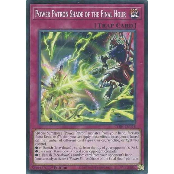 YuGiOh Chaos Origins Common Power Patron Shade of the Final Hour CORI-EN071