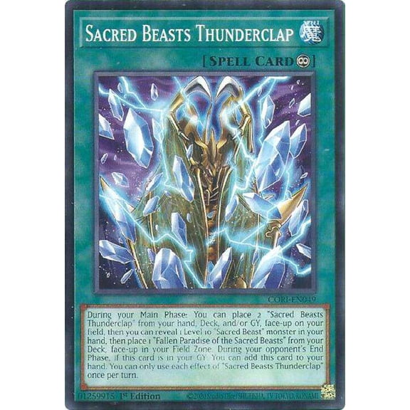 YuGiOh Chaos Origins Common Sacred Beasts Thunderclap CORI-EN049