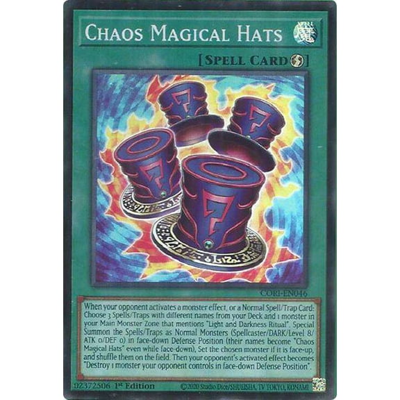 YuGiOh Chaos Origins Super Rare Chaos Magical Hats CORI-EN046