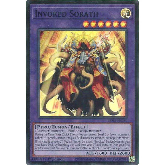 YuGiOh Chaos Origins Super Rare Invoked Sorath CORI-EN030