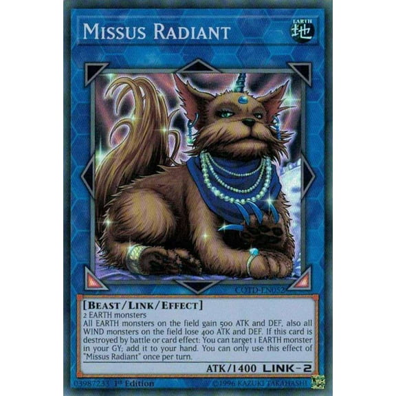 YuGiOh Code of the Duelist Super Rare Missus Radiant COTD-EN052
