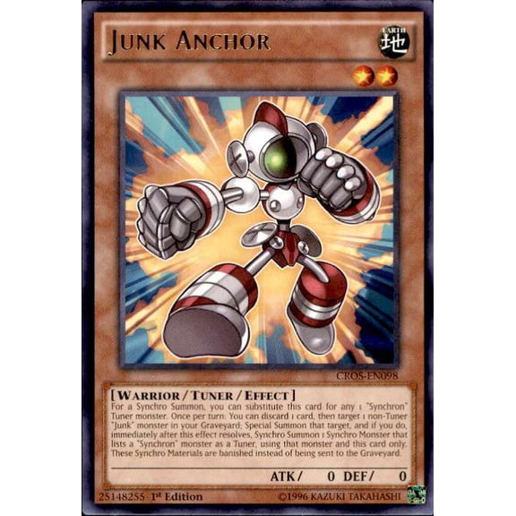 YuGiOh Crossed Souls Rare Junk Anchor CROS-EN098