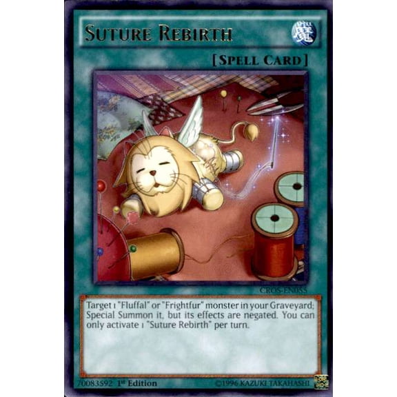 YuGiOh Crossed Souls Rare Suture Rebirth CROS-EN055