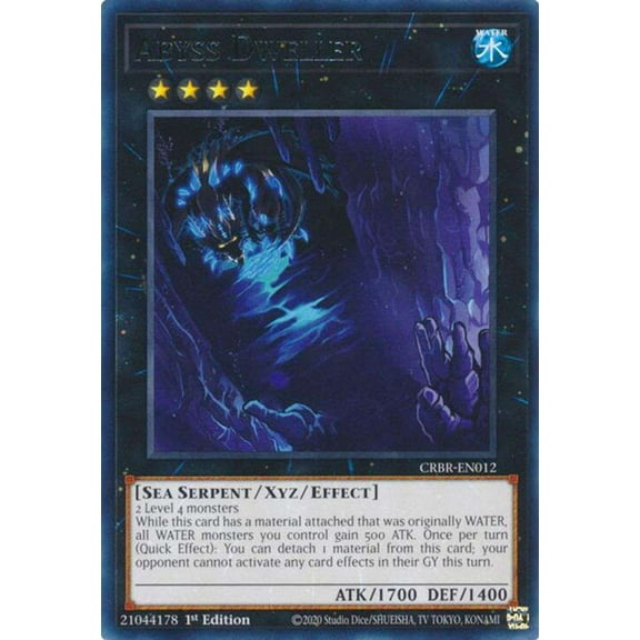 YuGiOh Crossover Breakers Rare Abyss Dweller CRBR-EN012