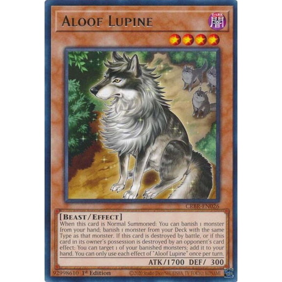 YuGiOh Crossover Breakers Rare Aloof Lupine CRBR-EN026