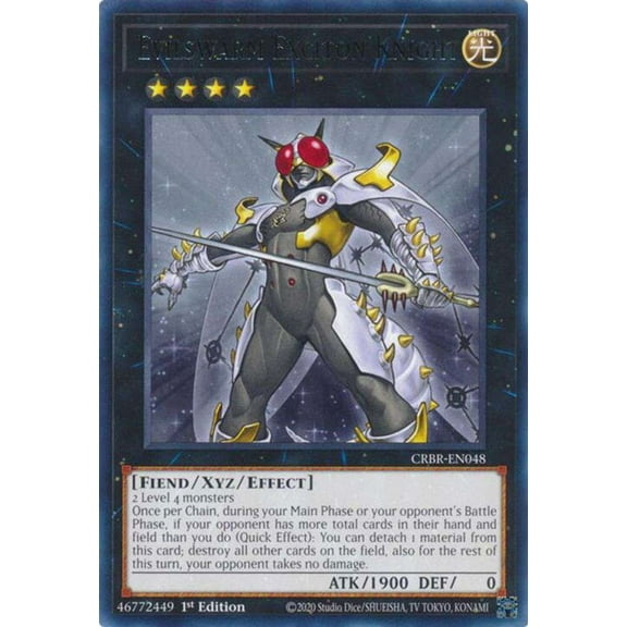 YuGiOh Crossover Breakers Rare Evilswarm Exciton Knight CRBR-EN048