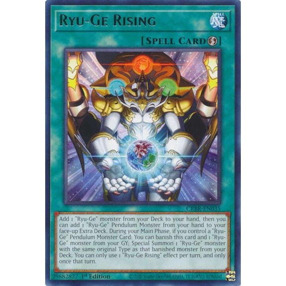 YuGiOh Crossover Breakers Rare Ryu-Ge Rising CRBR-EN035