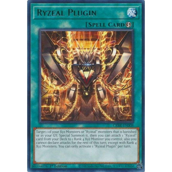 YuGiOh Crossover Breakers Rare Ryzeal Plugin CRBR-EN008
