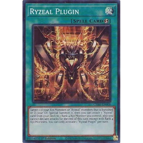 YuGiOh Crossover Breakers Super Rare Ryzeal Plugin CRBR-EN008