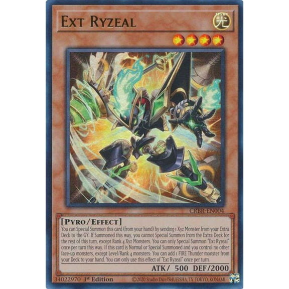YuGiOh Crossover Breakers Ultra Rare Ext Ryzeal CRBR-EN004