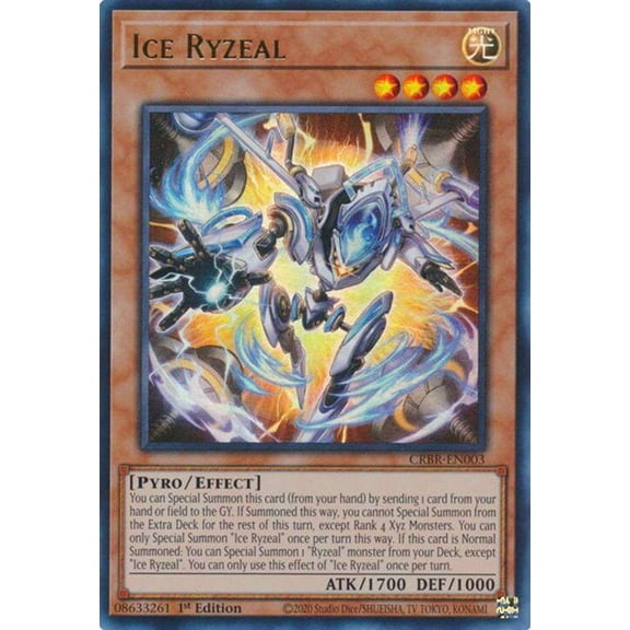 YuGiOh Crossover Breakers Ultra Rare Ice Ryzeal CRBR-EN003