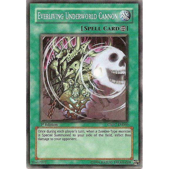 YuGiOh Crossroads of Chaos Common Everliving Underworld Cannon CSOC-EN060