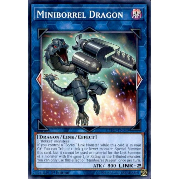 YuGiOh Cybernetic Horizon Common Miniborrel Dragon CYHO-EN040