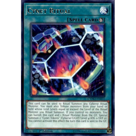 YuGiOh Cybernetic Horizon Rare Cynet Ritual CYHO-EN051