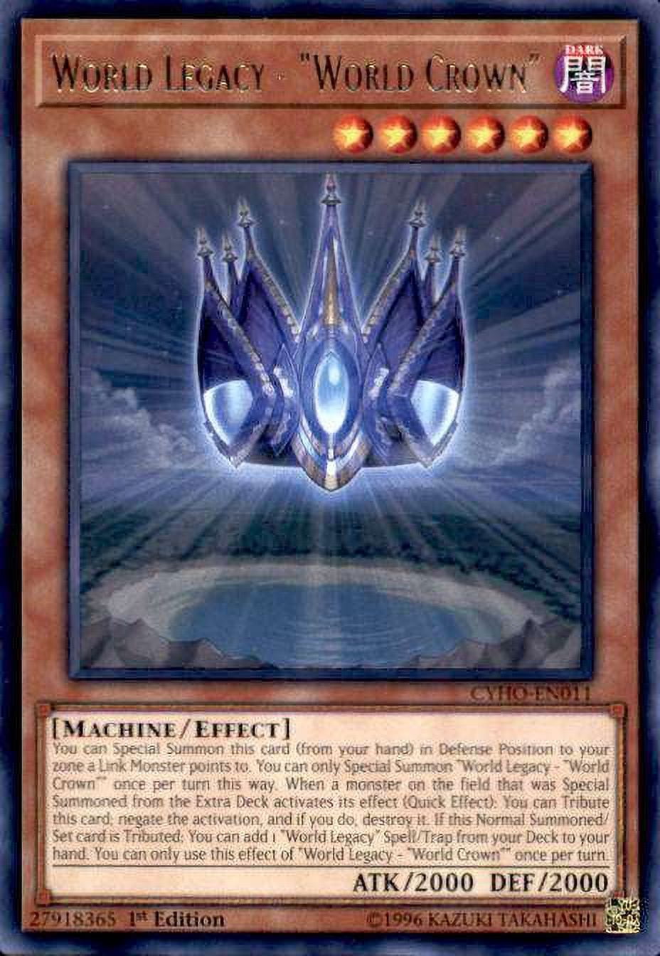 YuGiOh Cybernetic Horizon Rare World Legacy - World Crown CYHO
