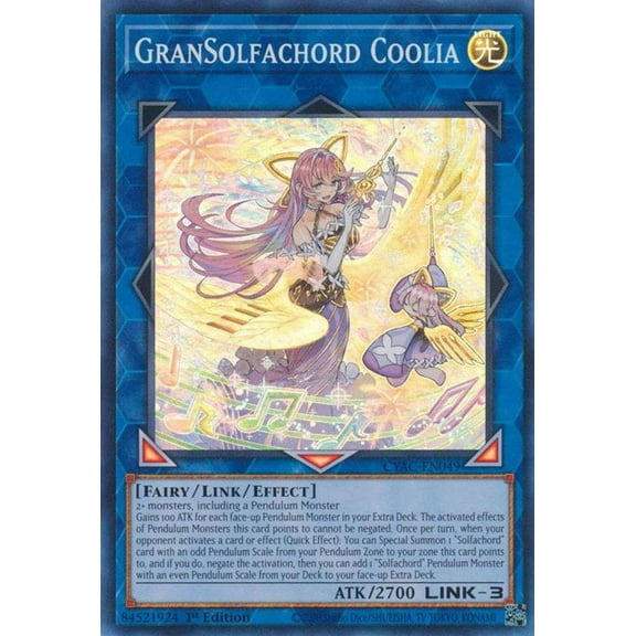 YuGiOh Cyberstorm Access Super Rare GranSolfachord Coolia CYAC-EN049