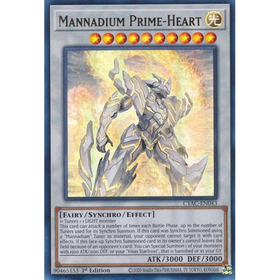 YuGiOh Cyberstorm Access Ultra Rare Mannadium Prime-Heart CYAC-EN043