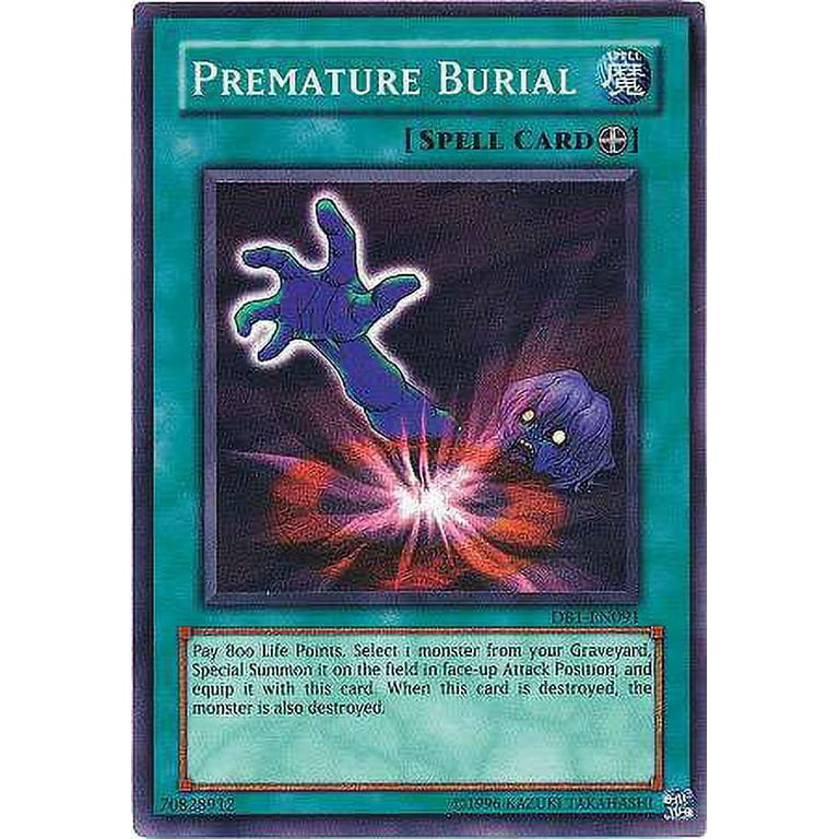 YuGiOh Dark Beginning 1 Super Rare Premature Burial DB1-EN091