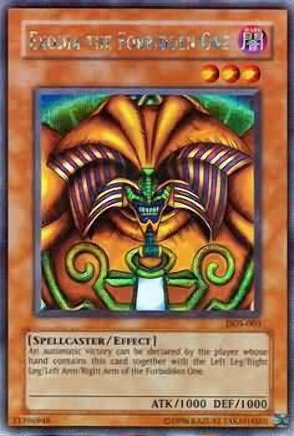 YuGiOh Dark Duel Stories Secret Rare Exodia the Forbidden One DDS-003