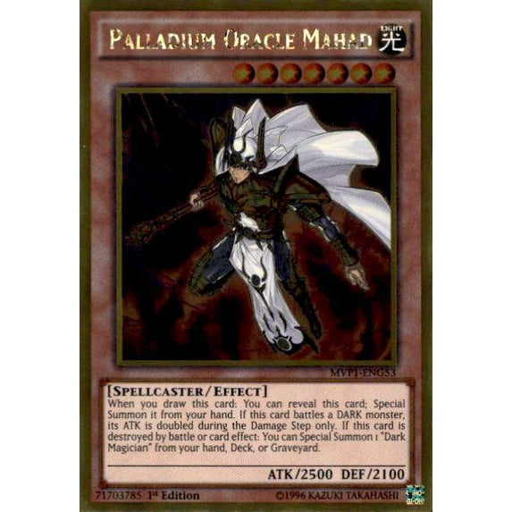 YuGiOh Dark Side of Dimensions Gold Edition Gold Rare Palladium Oracle Mahad MVP1-ENG53
