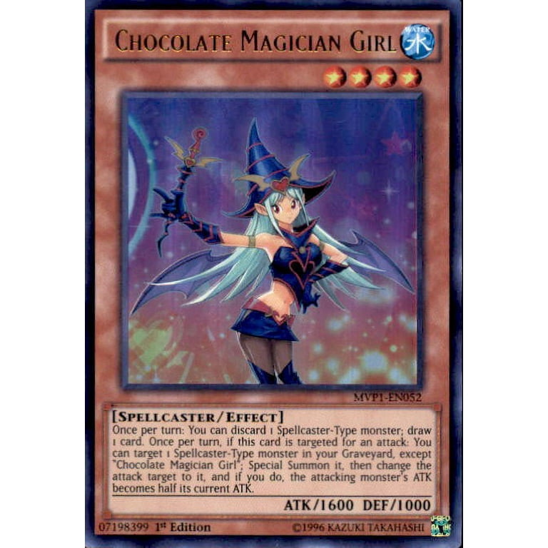 Yu-Gi-Oh! Chocolate Magician Girl Ultra Rare Card (MVP1-EN052 1st Edition) – Collectible Trading Card Game Single