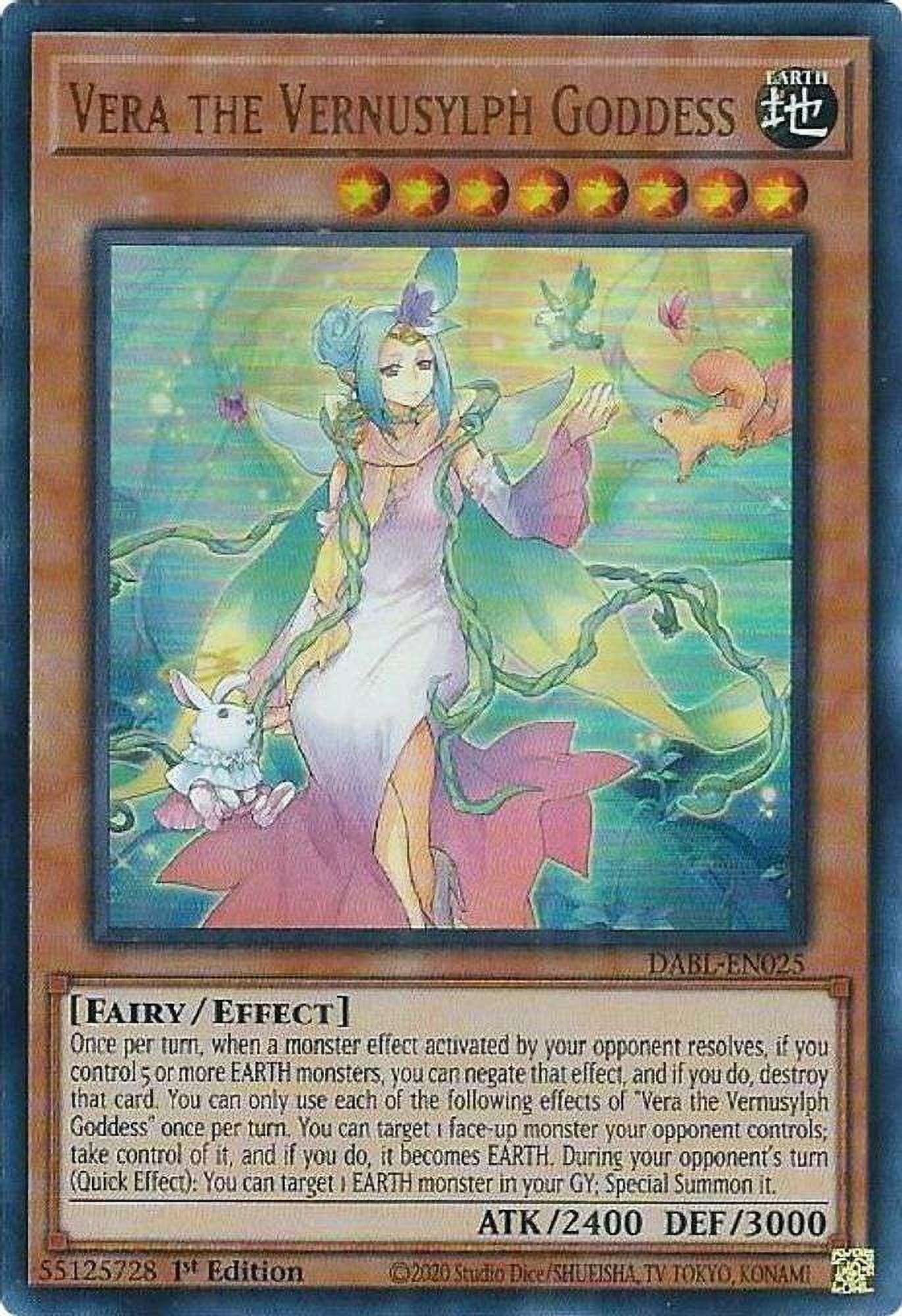 goddess cards yugioh YuGiOh Darkwing Blast Ultra Rare Vera the Vernusylph Goddess DABL-EN025