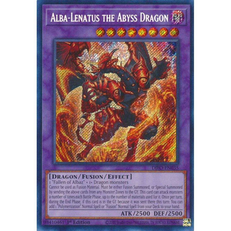 YuGiOh Trading Card Game Dimension Force Secret Rare Alba-Lenatus the Abyss Dragon Difo-en035