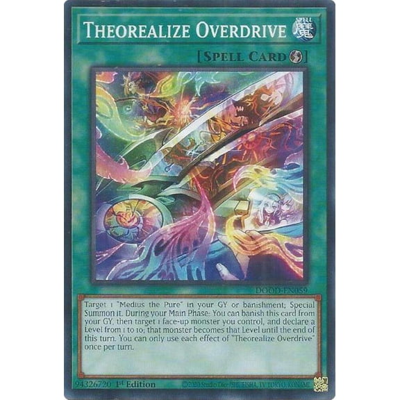 YuGiOh Doom of Dimensions Common Theorealize Overdrive DOOD-EN059