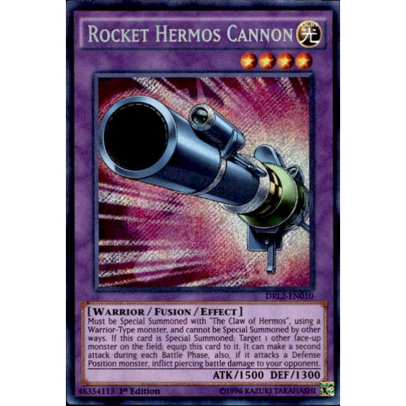 YuGiOh Dragons of Legend 2 Secret Rare Rocket Hermos Cannon DRL2-EN010